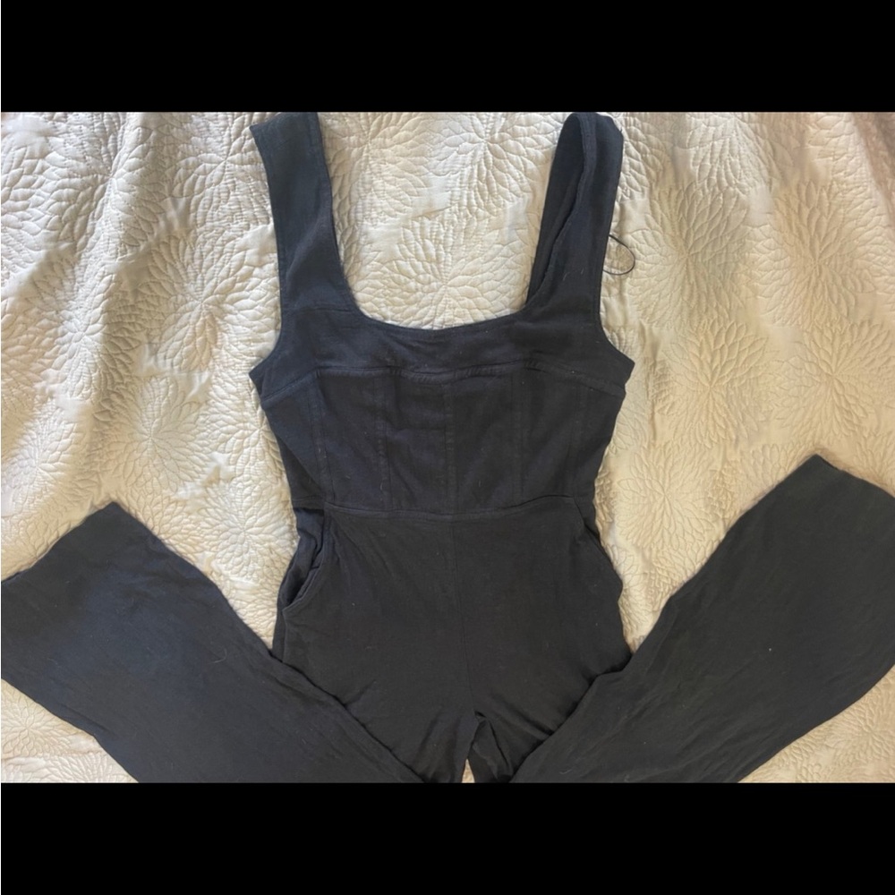 Free People black romper jumpsuit
